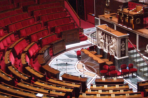 Frankreich: leeres Assemblée nationale